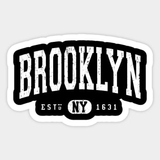 Brooklyn NY EST 1631 Arch Distressed Vintage White Sticker